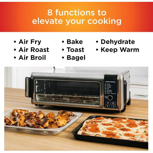 닌자 Ninja SP101 Foodi Digital Fry, Convection Oven, Toaster, Air Fryer, Flip-Away for Storage, with XL Capacity, and a Stainless Steel Finish