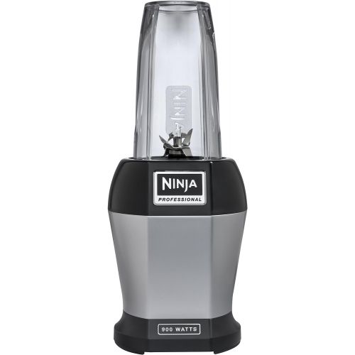 닌자 Ninja BL456 Nutri Pro Compact Personal Blender, with 18 oz. and 24 oz. To Go Cups, in a Black and Silver Finish