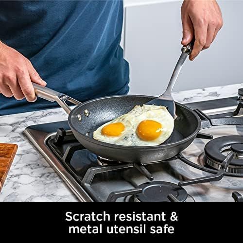 닌자 Ninja Foodi ZEROSTICK 24cm Frying Pan, [C30024UK] Hard Anodised Aluminium, Non-Stick, Induction Compatible, Dishwasher Safe