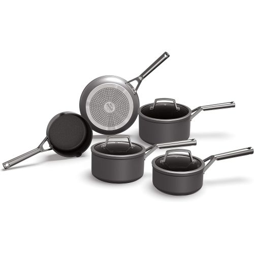 닌자 Ninja Foodi ZEROSTICK 5-Piece Pan Set, [C35000UK]Hard Anodised Aluminium, Non-Stick, Induction Compatible, Dishwasher Safe