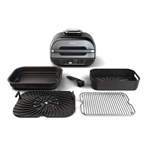 닌자 Ninja Foodi XL 5-in-1 Indoor Grill with 4-Quart Air Fryer, Roast, Bake, Dehydrate, BG500A