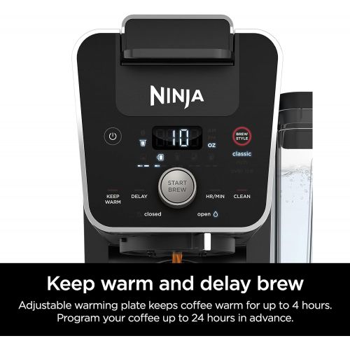 닌자 Ninja CFP201 DualBrew System 12-Cup Coffee Maker, Single-Serve for Grounds & K-Cup Pod Compatible, 3 Brew Styles, 60-oz. Water Reservoir & Carafe, Black