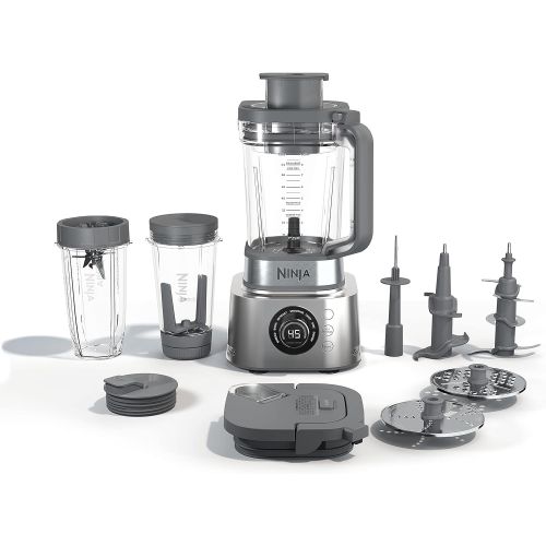 닌자 Ninja SS401 Foodi Power Blender Ultimate System with 72 oz Blending & Food Processing Pitcher, XL Smoothie Bowl Maker and Nutrient Extractor* & 7 Functions, Silver