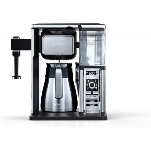 닌자 Ninja Coffee Bar Auto-iQ Programmable Coffee Maker with 6 Brew Sizes, 5 Brew Options, Milk Frother, Removable Water Reservoir, Stainless Carafe (CF097): Kitchen & Dining