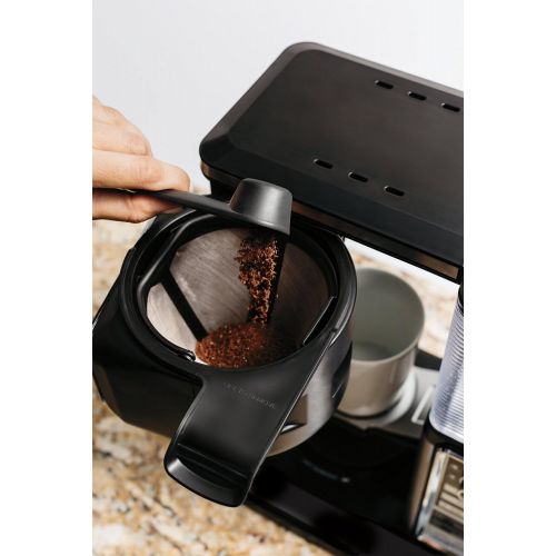 닌자 Ninja Coffee Bar Auto-iQ Programmable Coffee Maker with 6 Brew Sizes, 5 Brew Options, Milk Frother, Removable Water Reservoir, Stainless Carafe (CF097): Kitchen & Dining