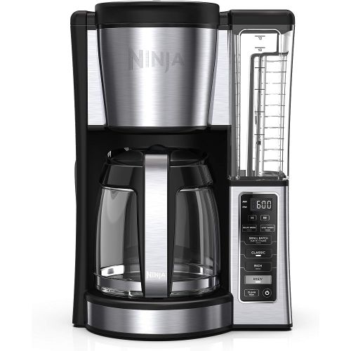 닌자 Ninja CE251 Programmable Brewer, with 12-cup Glass Carafe, Black and Stainless Steel Finish