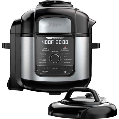 닌자 Ninja Ste Foodi 8qt. 9-in-1 Deluxe XL Pressure Cooker & Air Fryer-Stainless Steel/Black: Kitchen & Dining