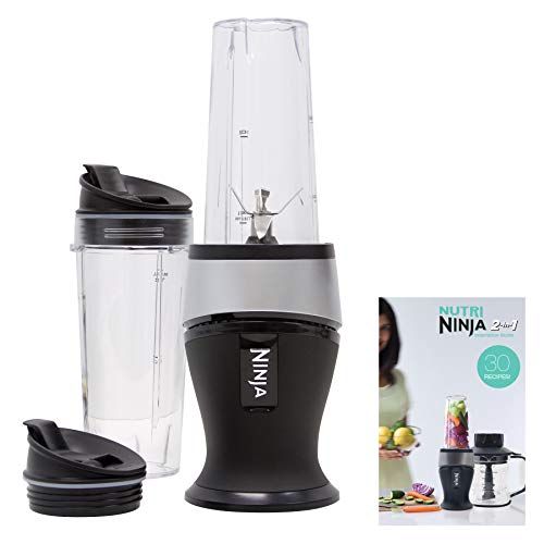 닌자 Ninja Personal Blender for Shakes, Smoothies, Food Prep, and Frozen Blending with 700-Watt Base and (2) 16-Ounce Cups with Spout Lids (QB3001SS): Kitchen & Dining