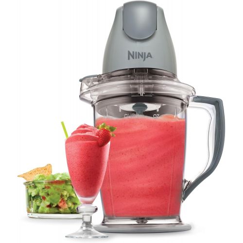 닌자 Ninja 400-Watt Blender/Food Processor for Frozen Blending, Chopping and Food Prep with 48-Ounce Pitcher and 16-Ounce Chopper Bowl (QB900B), Silver: Kitchen & Dining