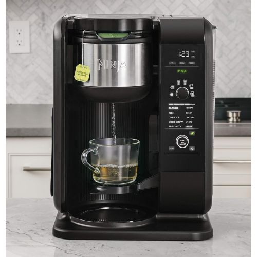 닌자 [아마존베스트]Ninja Hot and Cold Brewed System, Auto-iQ Tea and Coffee Maker with 6 Brew Sizes, 5 Brew Styles, Frother, Coffee & Tea Baskets with Glass Carafe (CP301)