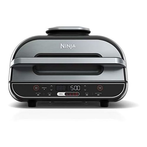 닌자 [아마존베스트]Ninja Foodi XL 5-in-1 Indoor Grill with 4-Quart Air Fryer, Roast, Bake, Dehydrate, BG500A