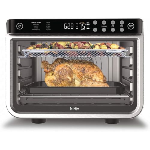 닌자 [아마존베스트]Ninja DT201 Foodi 10-in-1 XL Pro Air Fry Digital Countertop Convection Toaster Oven with Dehydrate and Reheat, 1800 Watts, Stainless Steel Finish