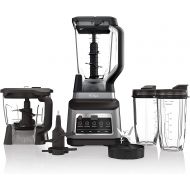 Ninja BN801 Professional Plus Kitchen System, 1400 WP, 5 Functions for Smoothies, Chopping, Dough & More with Auto IQ, 72-oz.* Blender Pitcher, 64-oz. Processor Bowl, (2) 24-oz. To