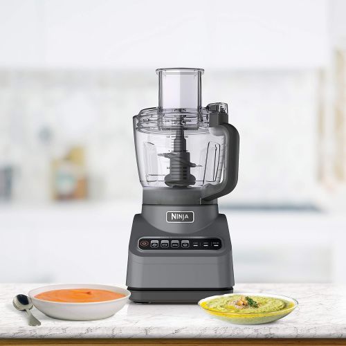 닌자 Ninja BN601 Professional Plus Food Processor, 1000 Peak Watts, 4 Functions for Chopping, Slicing, Purees & Dough with 9-Cup Processor Bowl, 3 Blades, Food Chute & Pusher, Silver