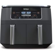 Ninja DZ201 Foodi 8 Quart 6-in-1 DualZone 2-Basket Air Fryer with 2 Independent Frying Baskets, Match Cook & Smart Finish to Roast, Broil, Dehydrate & More for Quick, Easy Meals, G