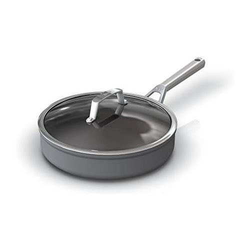 닌자 [아마존베스트]Ninja C30130 Foodi NeverStick Premium Hard-Anodized 3-Quart Saute Pan with Glass Lid, slate grey