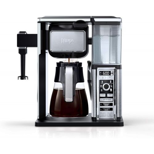 닌자 SharkNinja Ninja Coffee Bar Auto-iQ Programmable Coffee Maker with 6 Brew Sizes, 5 Brew Options, Milk Frother, Removable Water Reservoir and Glass Carafe (CF091)