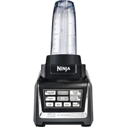 닌자 Nutri Ninja Personal and Countertop Blender with 1200-Watt Auto-iQ Base, 72-Ounce Pitcher, and 18, 24, and 32-Ounce Cups with Spout Lids (BL642)