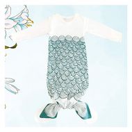 [아마존베스트]NinkyNonk Newborn Cotton Gowns Baby Sleep Bag Pajamas Long Sleeves Mermaid Tail Baby Wearable Blanket Infant Sleepers Sleepwear for Boys Girls