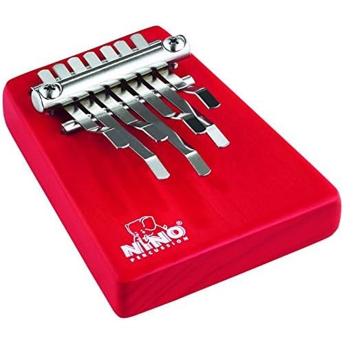  [아마존베스트]Nino Percussion NINO964R Medium Kalimba with 7 Keys Red