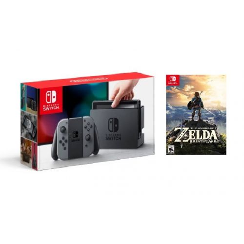 닌텐도 Nintendo Switch Console with Gray Joy-Con Zelda Bundle