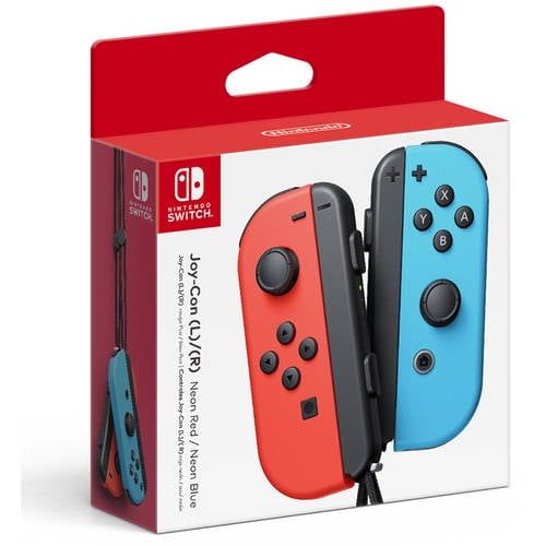 닌텐도 Nintendo Switch Joy-Con Pair (LR), Neon Red and Neon Blue, 45496590130