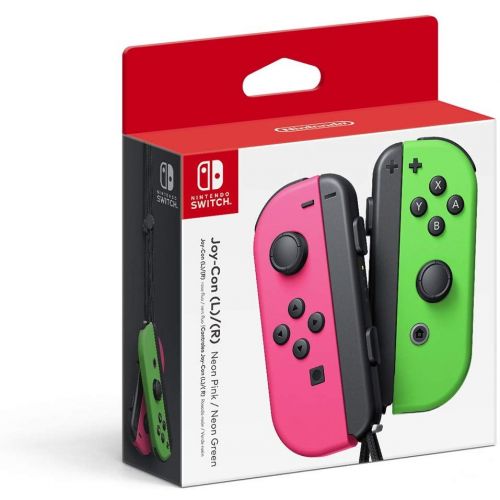 닌텐도 Nintendo Switch Joy-Con Pair (LR), Neon Pink and Neon Green, 45496881900