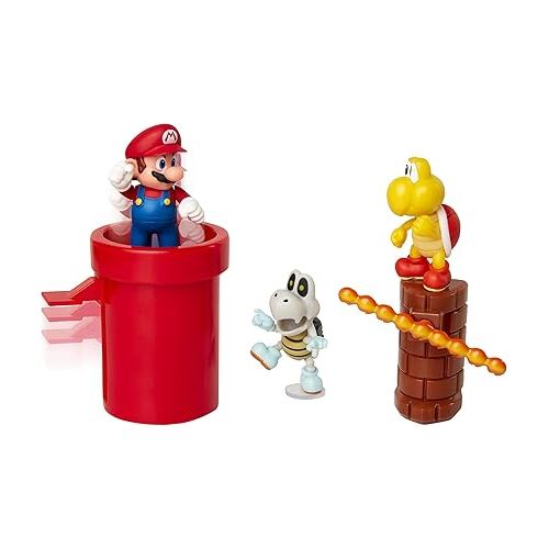 닌텐도 Super Mario Nintendo Dungeon 2.5” Figure Multipack Diorama Set with Accessories