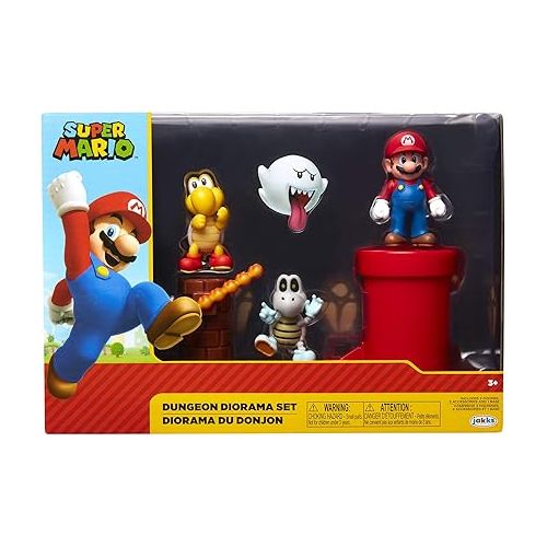 닌텐도 Super Mario Nintendo Dungeon 2.5” Figure Multipack Diorama Set with Accessories