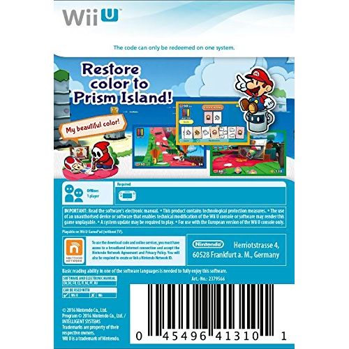 닌텐도 Nintendo Paper Mario: Color Splash - Wii U Standard Edition