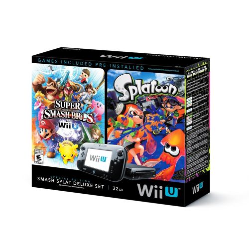 닌텐도 Nintendo Wii U Super Smash Bros and Splatoon Bundle - Special Edition Deluxe Set