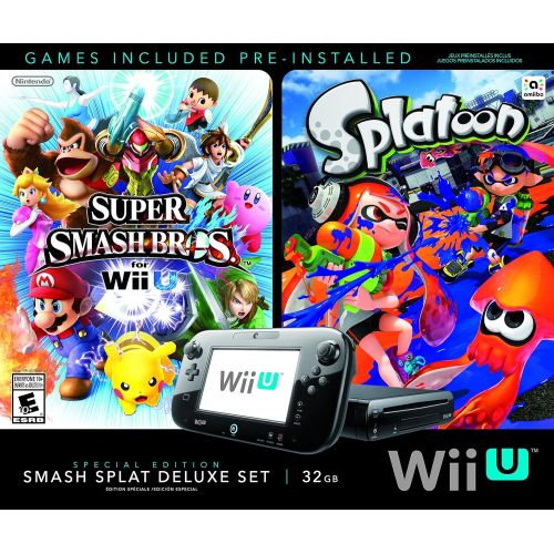 닌텐도 Nintendo Wii U Super Smash Bros and Splatoon Bundle - Special Edition Deluxe Set