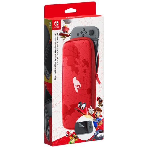 닌텐도 Nintendo Switch Carrying Case & Screen Protector - Mario Odyssey Edition