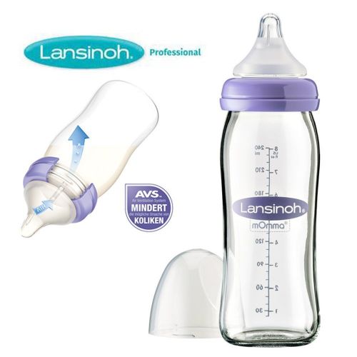  NIP Flaschenkuehler Cool Twister inkl. 1 x Lansinoh GLAS Flasche 240ml inkl. NaturalWave Sauger Gr. M