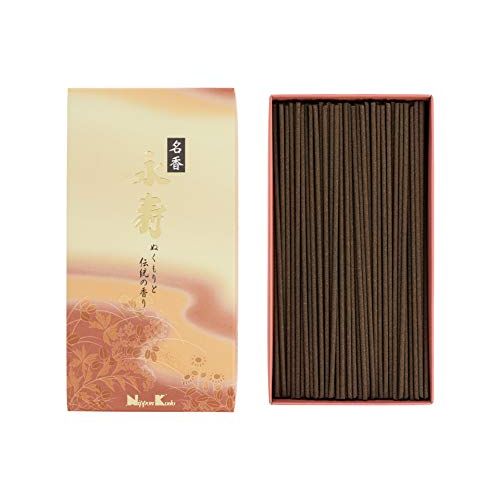  인센스스틱 Nippon Kodo 22051 Eiju Meiko Incense, Cinnamon and Amber, Brown, 16 x 8.5 x 3.5 cm