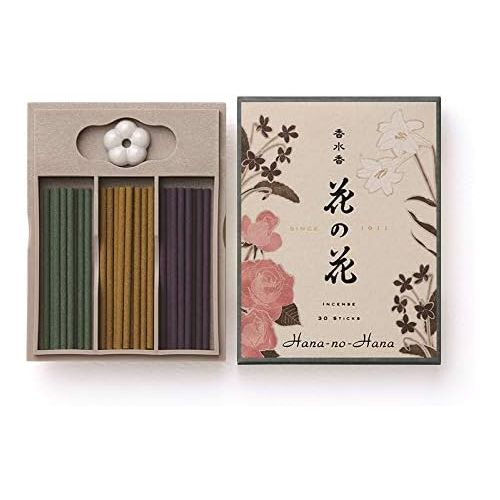  인센스스틱 nippon kodo Hana-no-Hana Assortment 30 Sticks (Rose, Lily, Violet), Japanese Quality Incense