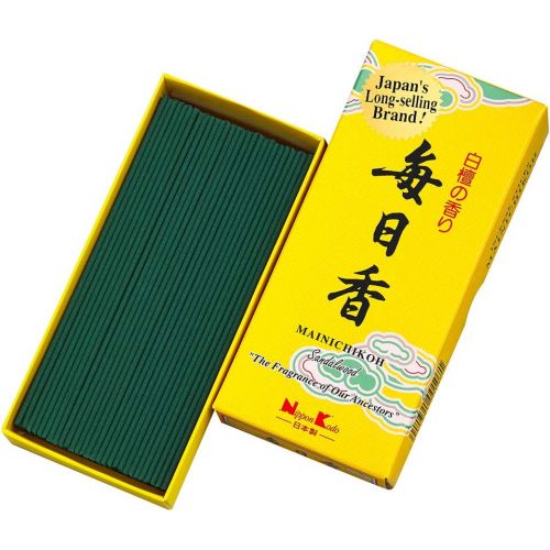  인센스스틱 Mainichi-Koh Sandalwood Incense 170 Sticks by NIPPON KODO, Japanese Quality Incense, Since 1575