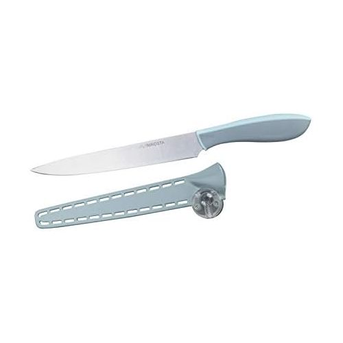  NIROSTA Eversharp-Messer-Set, Verschiedene Messer mit Funktionsteil aus Edelstahl, Premium-Messer mit Soft-Touch-Griff, hochwertige Messer fuer jeden Anlass (Farbe: Silber/Blau), Me