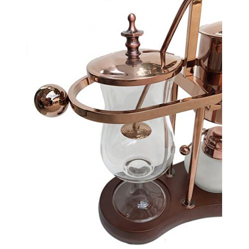  Nispira Belgian Belgium Luxury Royal Family Balance Syphon Siphon Coffee Maker Copper Color, 1 set