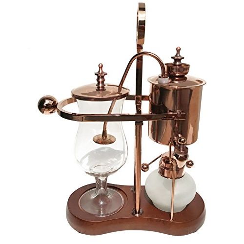  Nispira Belgian Belgium Luxury Royal Family Balance Syphon Siphon Coffee Maker Copper Color, 1 set