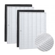 /Nispira True HEPA Plus Carbon Replacement Filter Compatible with Winix 115115, 2 Sets (HEPA Filter + Carbon Pre-Filter)