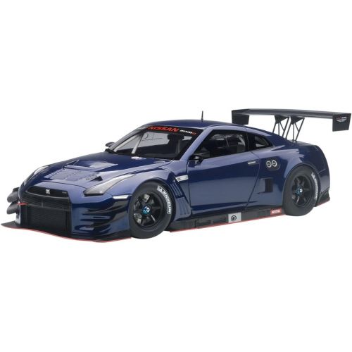  Nissan GT-R Nismo GT3 Aurora Flare Blue Pearl 118 by Autoart 81584