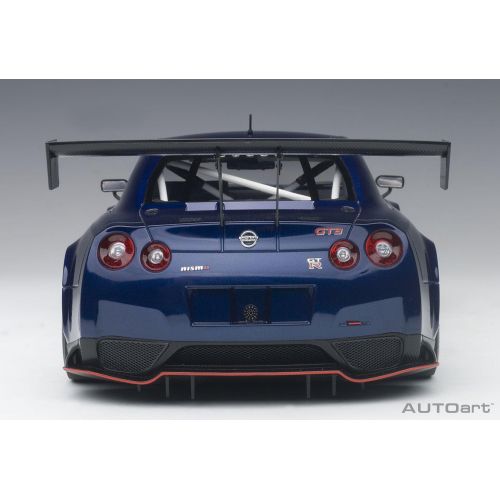  Nissan GT-R Nismo GT3 Aurora Flare Blue Pearl 118 by Autoart 81584