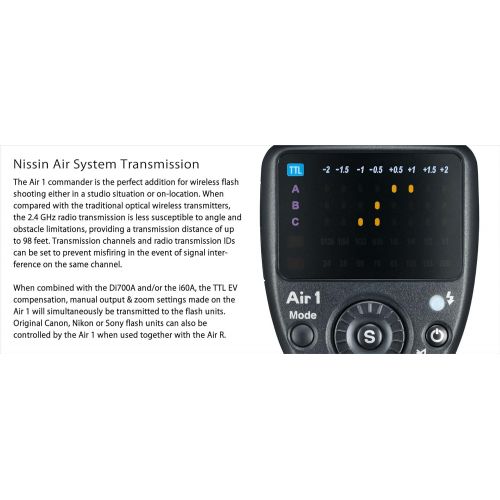  Nissin Air 1 Flash Commander for FUJIFILM Cameras, Wireless Radio Controller with TTL, HSS