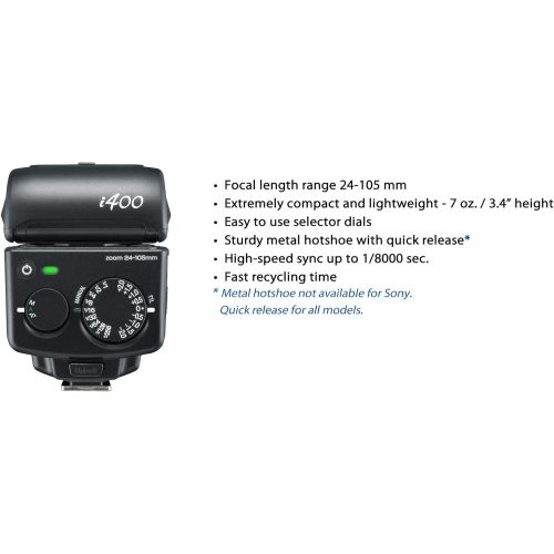  Nissin i400 - Ultra Compact TTL Flash for Fujifilm Cameras