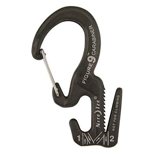  [아마존베스트]Nite Ize Nite IZE Figure 9 Carabiner Rope Tightener, Large Aluminum Rope Tightening Mechanism with Carabiner Clip, Fits Rope 3mm-9mm, 150LB Load Limit