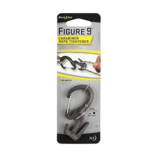  [아마존베스트]Nite Ize Nite IZE Figure 9 Carabiner Rope Tightener, Large Aluminum Rope Tightening Mechanism with Carabiner Clip, Fits Rope 3mm-9mm, 150LB Load Limit