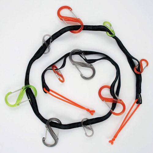  [아마존베스트]Nite Ize GearLine Hanging Organization System, 4 FT Webbing With Loops, S-Biner Clips, + Bendable Gear Tie Ends To Hang Your Gear Anywhere, Colorful S-Biners