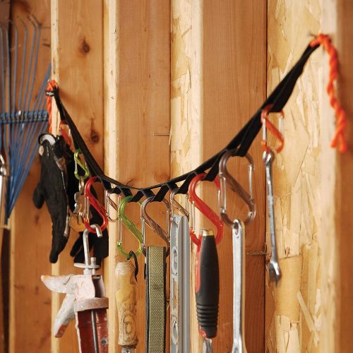  [아마존베스트]Nite Ize GearLine Hanging Organization System, 4 FT Webbing With Loops, S-Biner Clips, + Bendable Gear Tie Ends To Hang Your Gear Anywhere, Colorful S-Biners