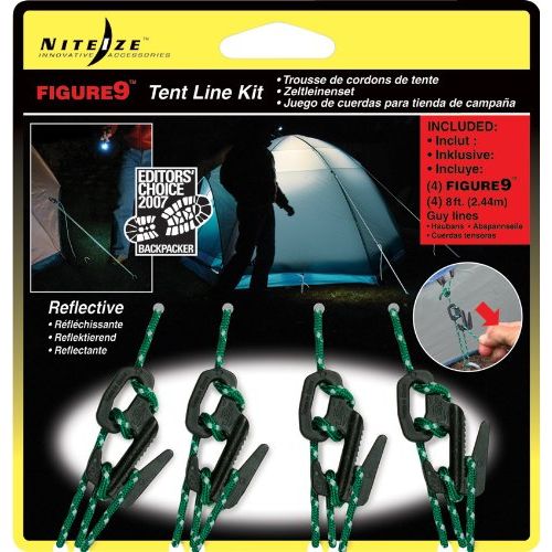  Nite Ize Figure 9 Tent Line Kit w/Rope Tighteners and Cords - F9SP-01-4R3